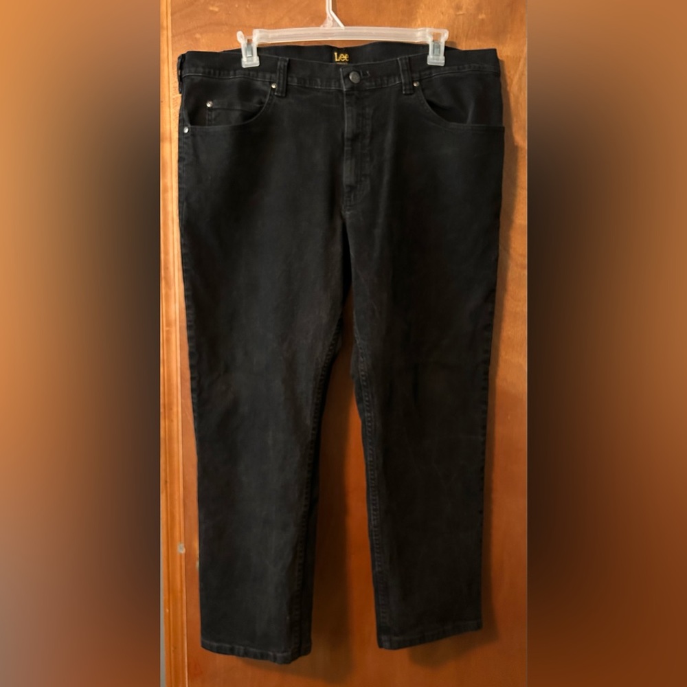 Lee Men's Black Straight Jeans